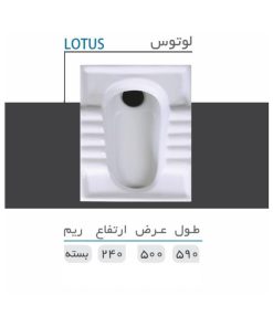 توالت زمینی گلسار مدل لوتوس